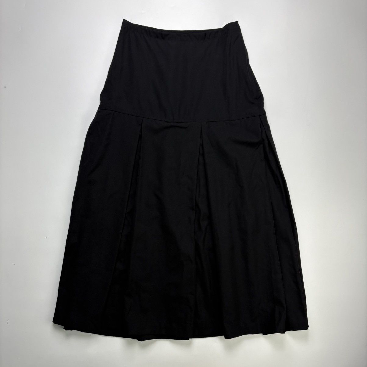 Yohji Yamamoto Avant Garde 80’s Yohji Yamamoto Wool Pleated Long Skirt Size 31" - 1 Thumbnail
