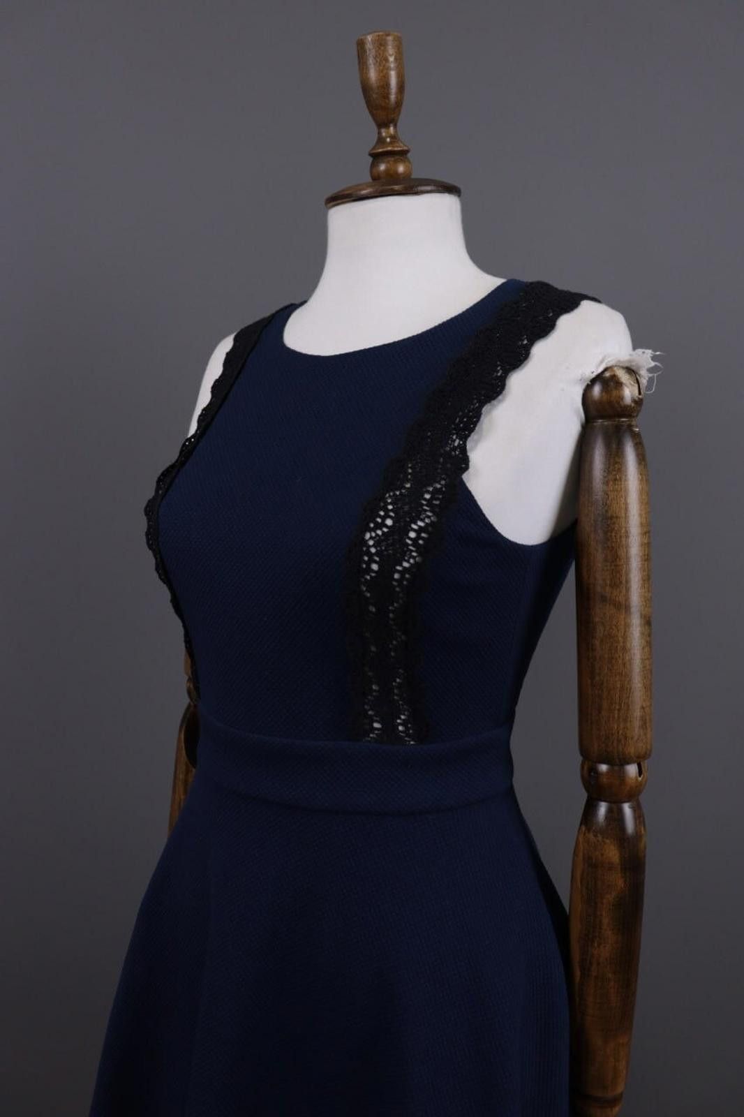 Designer Claudie Pierlot Blue Summer Party Skeater Dress Size 36 Size M / US 6-8 / IT 42-44 - 7 Thumbnail