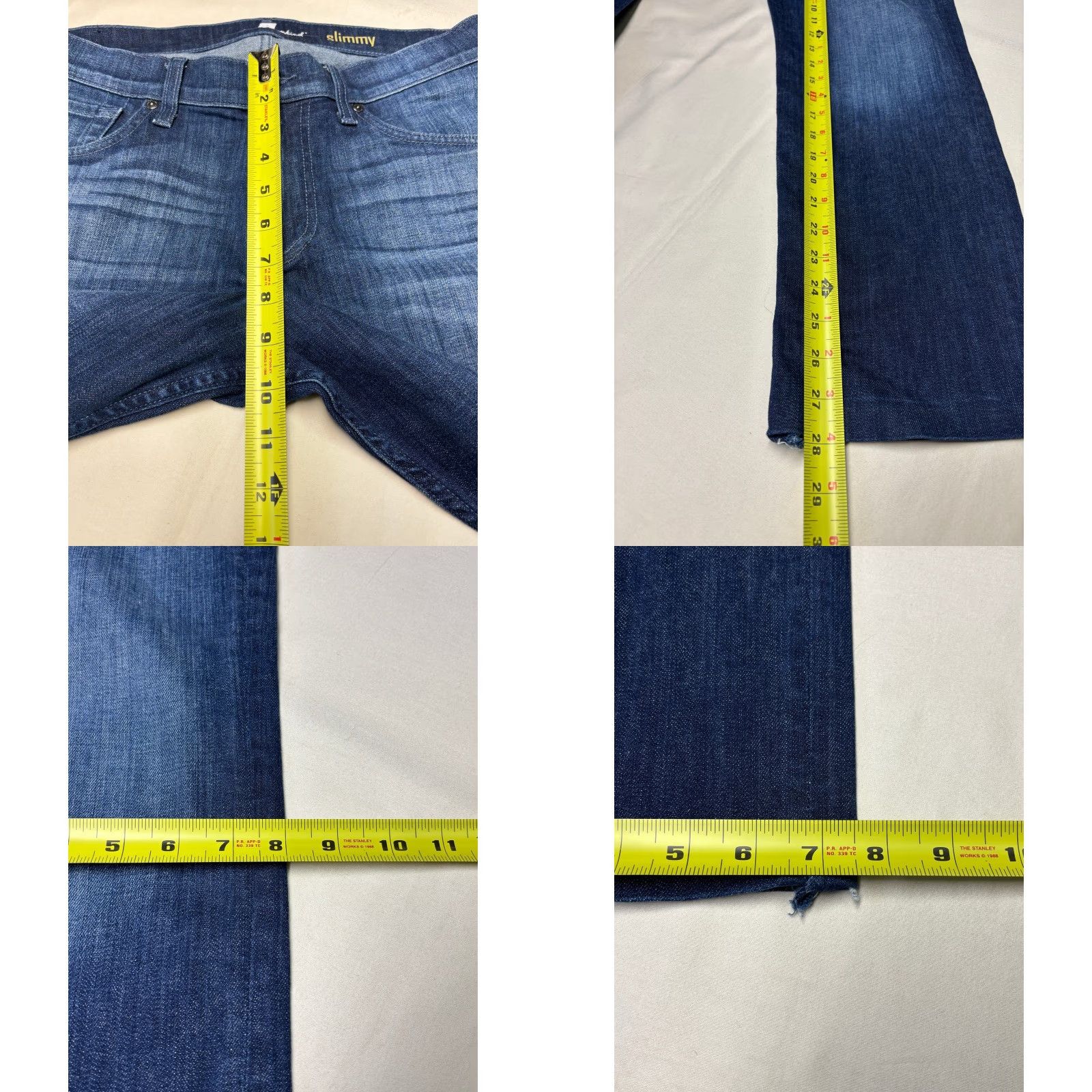 7 For All Mankind 7 For All Mankind Slimmy Jeans Dark Wash Mid Rise Stretch Cotton Blend 31X28 Women Jeans Slim, 5-Pocket, Zipper Button Wash: Medium Vintage: No Size 24" / US 00 / IT 34 - 9 Thumbnail