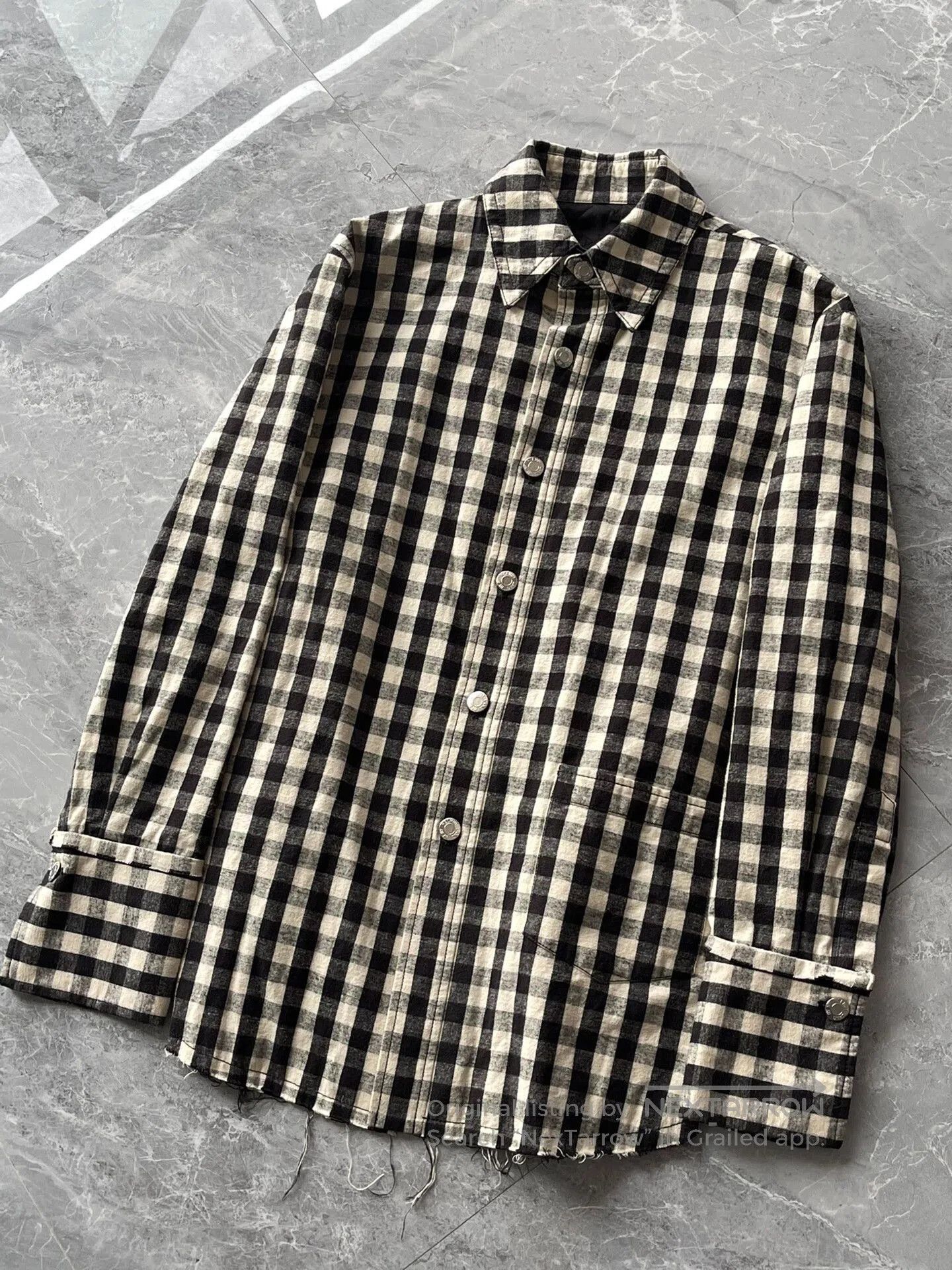 Helmut Lang Helmut Lang Checkered Cotton Shirt Jacket. Size US S / EU 44-46 / 1 - 1 Thumbnail