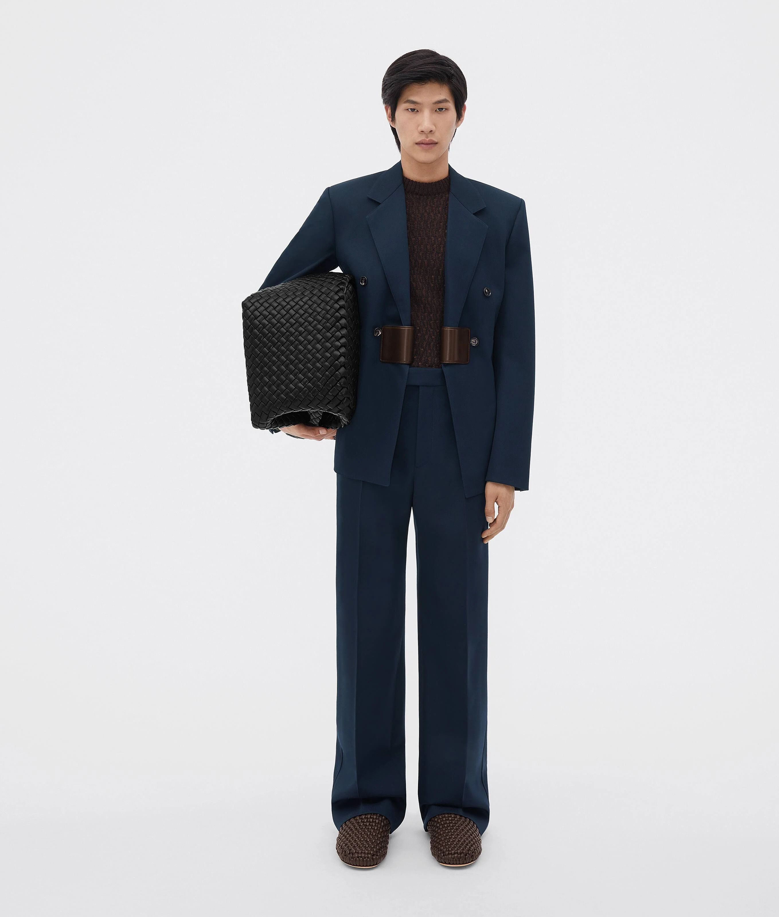 Bottega Veneta o1w1db10724 Grain De Poudre Jacket in Blue Size US L / EU 52-54 / 3 - 2 Thumbnail