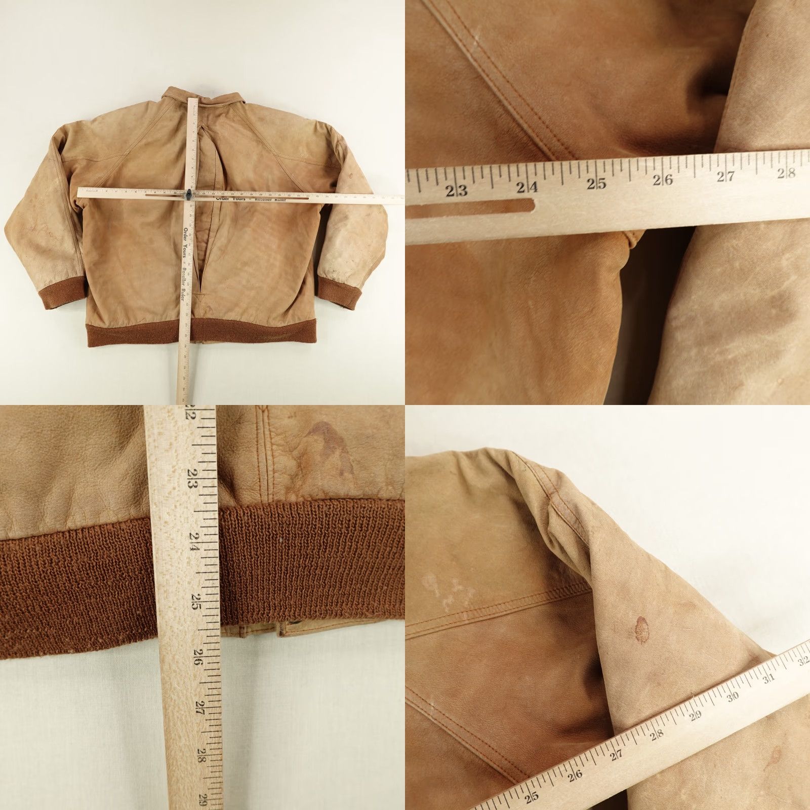 Marlboro VINTAGE Marlboro Jacket Mens XL Bomber Leather Zip Full Zip Lined Pockets 90s Outdoor Brown Men Size US XL / EU 56 / 4 - 8 Thumbnail