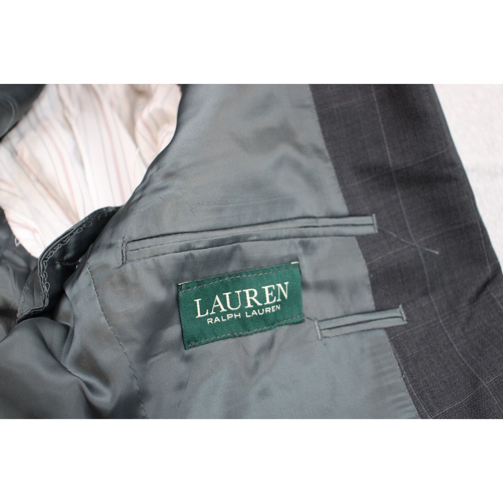 Lauren Ralph Lauren Lauren Ralph Lauren Blazer Men 36R Gray Check 100% Wool Size 36R - 3 Thumbnail
