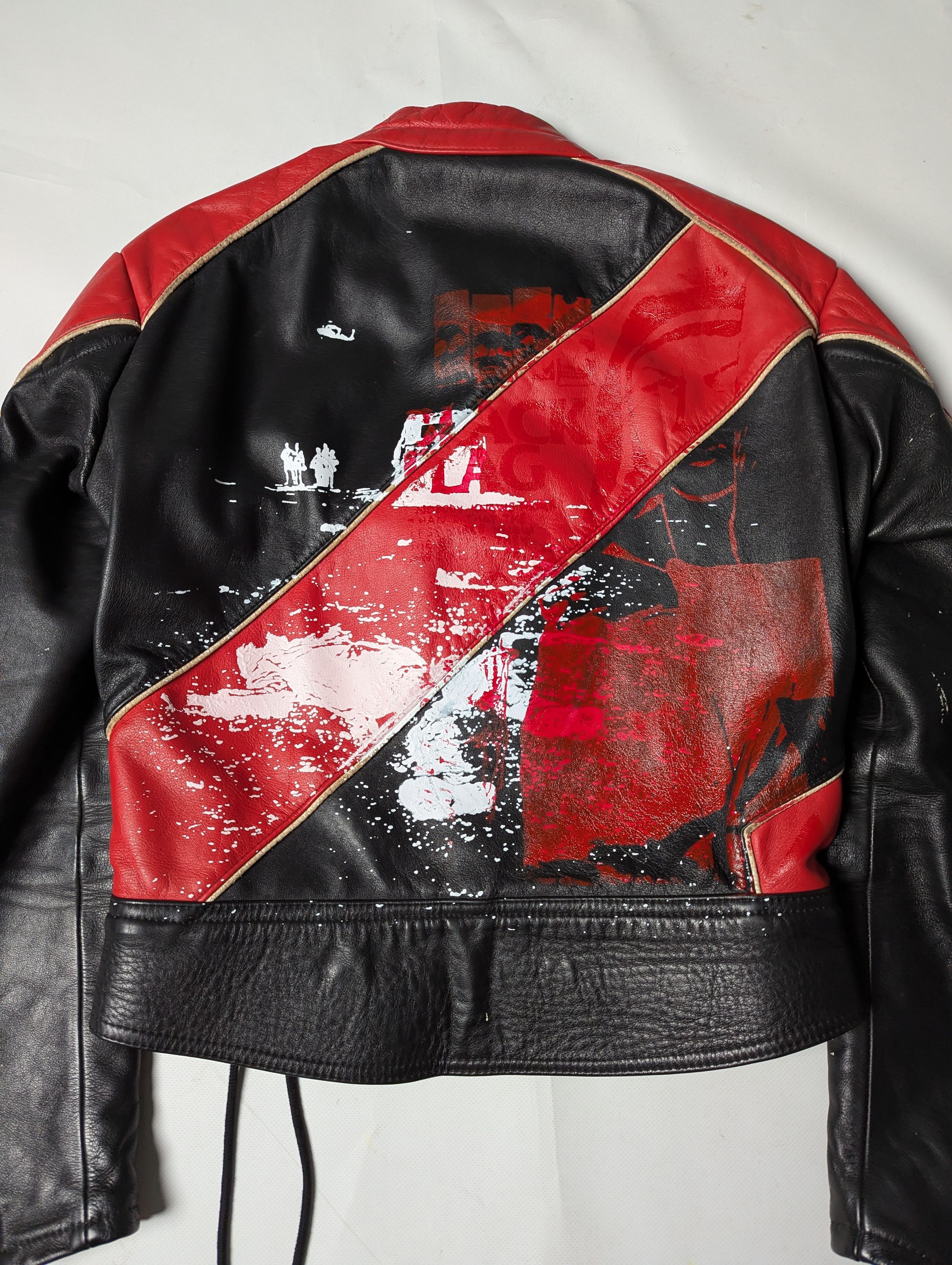 Leather 90s Schwabenleder Two Tone Handprinted Leather Jacket Size US M / EU 48-50 / 2 - 11 Thumbnail