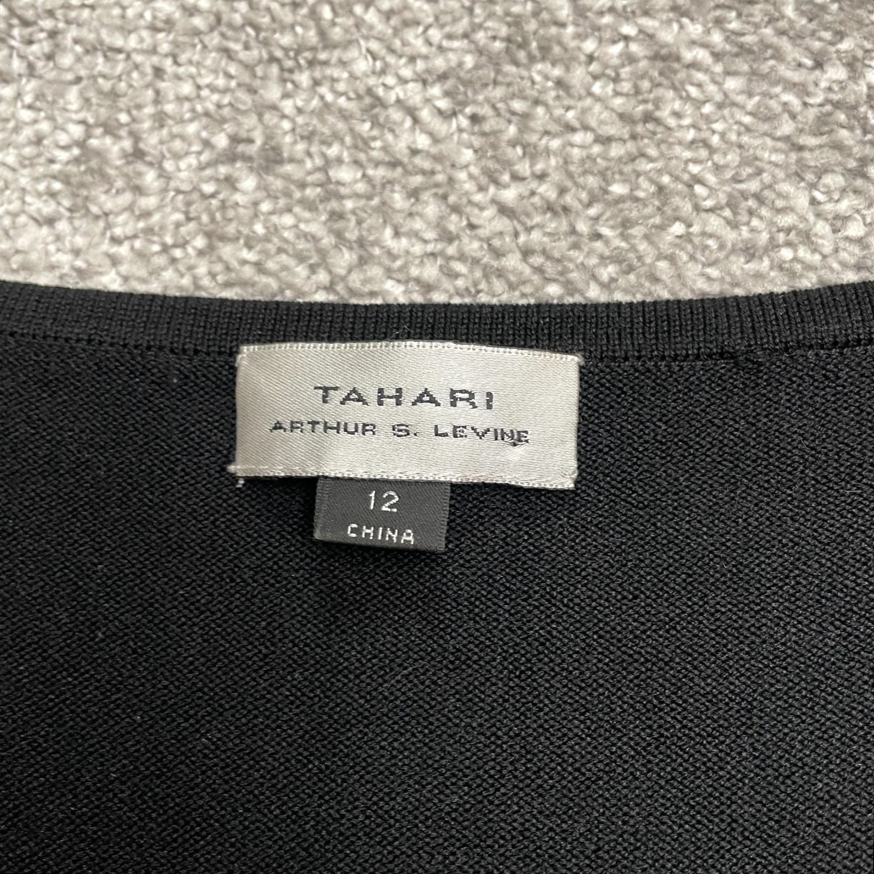 Vintage Tahari Knitted Tank Top Women 12 Black White Striped Silk Blend Tank Sleeveless Shirt Regular Fit Casual Womens Size XL / US 12-14 / IT 48-50 - 3 Thumbnail