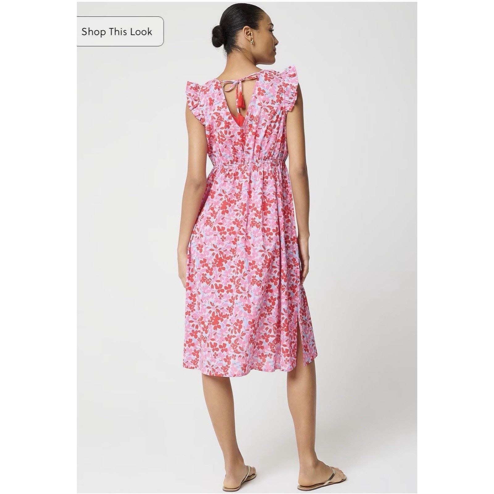 J.Crew J.Crew Tie-Back Floral Midi Beach Dress Sz XS Tropical Pink Size XS / US 0-2 / IT 36-38 - 8 Thumbnail