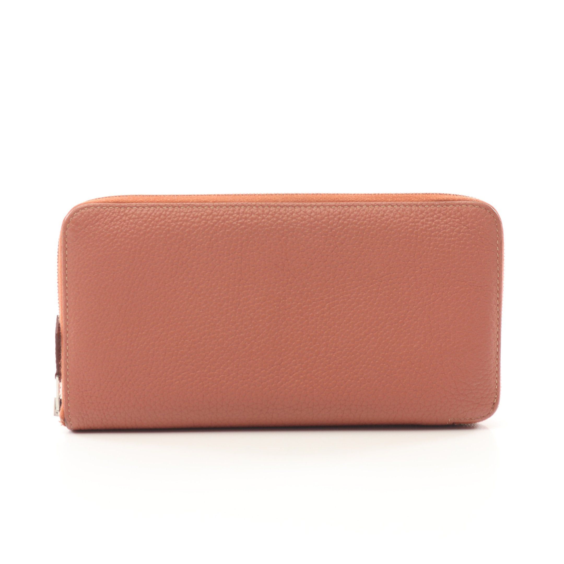 Hermes Hermes Azap Long Rose Tea Round Zipper Wallet Togo Pink Beige Silver Hardware Stamp Size ONE SIZE - 1 Thumbnail