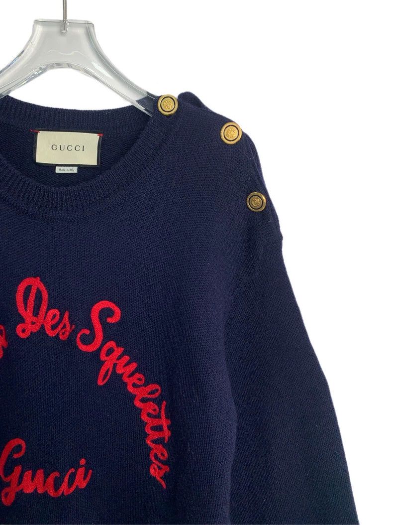 Gucci Gucci Tiger head embroidered navy blue sweater 2502-Nextarr Size US S / EU 44-46 / 1 - 4 Thumbnail