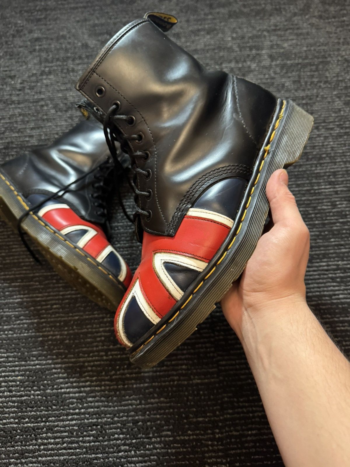 Dr. Martens Vintage Dr.Martens Union Jack Leather Boots Size US 9 / EU 42 - 8 Thumbnail