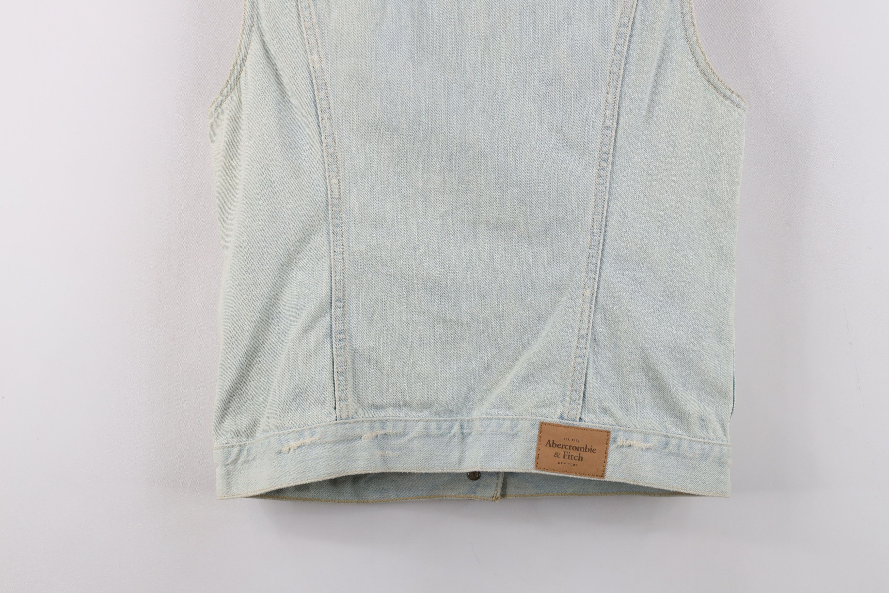 Abercrombie & Fitch Vintage Y2K Abercrombie & Fitch Denim Trucker Vest Jacket Size M / US 6-8 / IT 42-44 - 16 Thumbnail