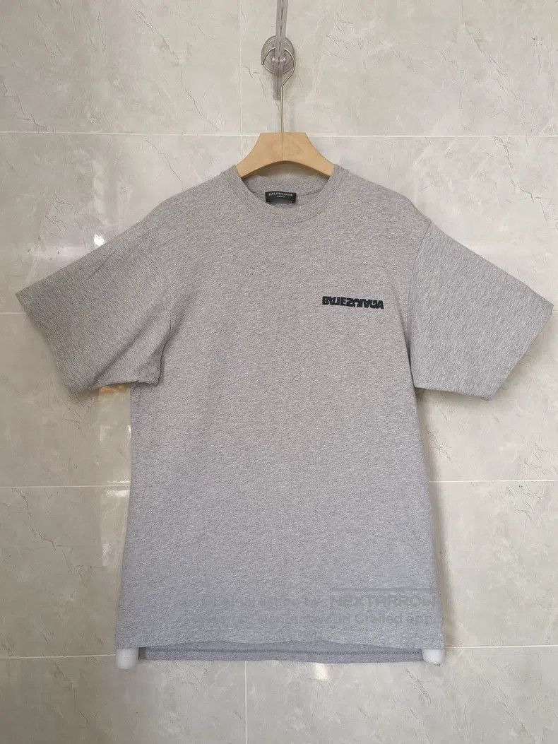 Balenciaga Balenciaga Reversed Alphabet Embroidered Men's Short Sleev Size US S / EU 44-46 / 1 - 1 Thumbnail