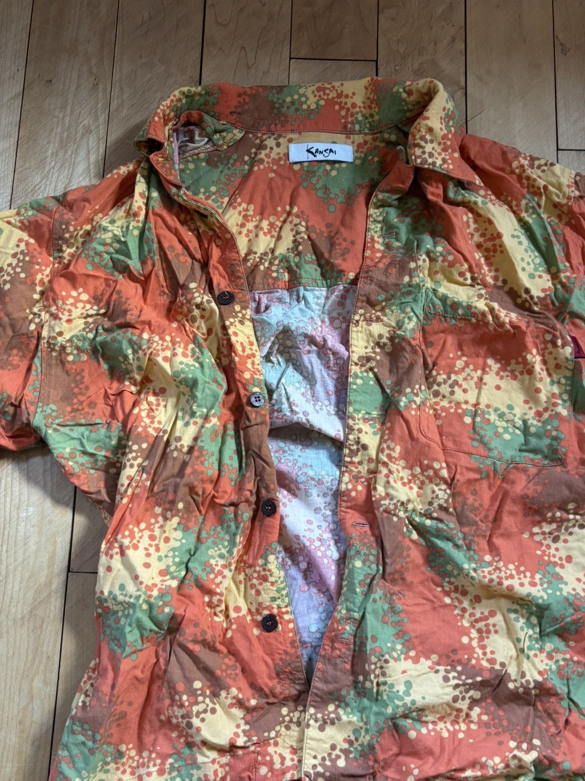 Kansai Yamamoto Vintage Kansai Yamamoto Short Sleeve Shirt Size US M / EU 48-50 / 2 - 2 Thumbnail