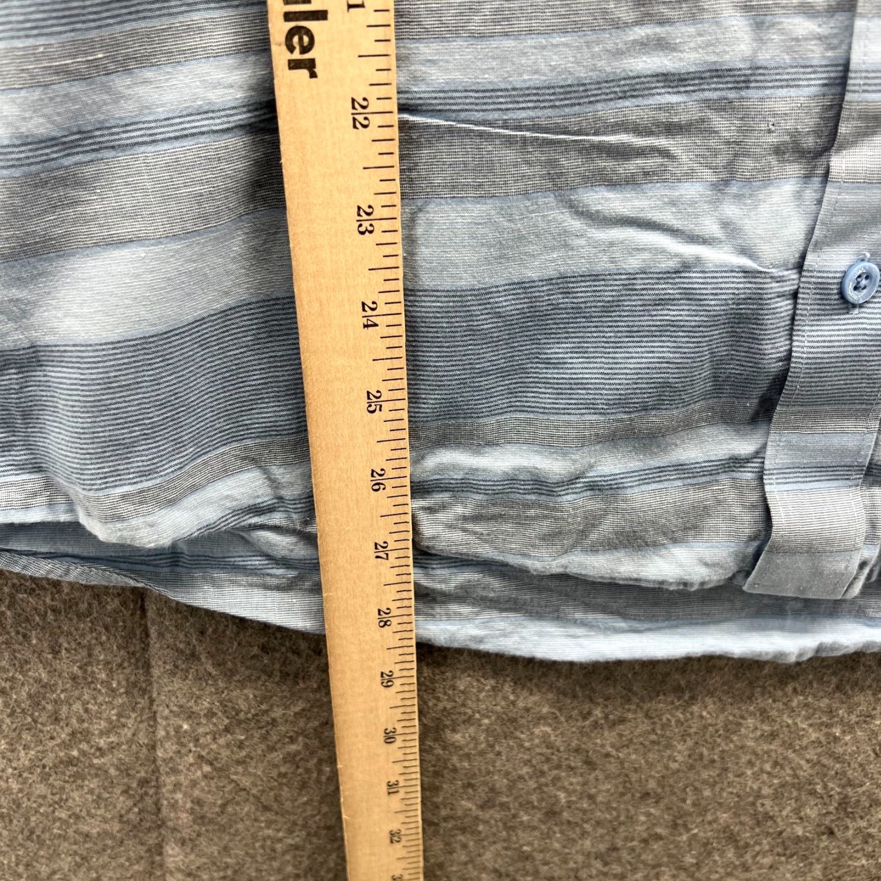 TravisMathew VINTAGE Travis Mathew Shirt Mens Medium Blue Button Down Striped Short Sleeve Pocket Size US M / EU 48-50 / 2 - 6 Thumbnail