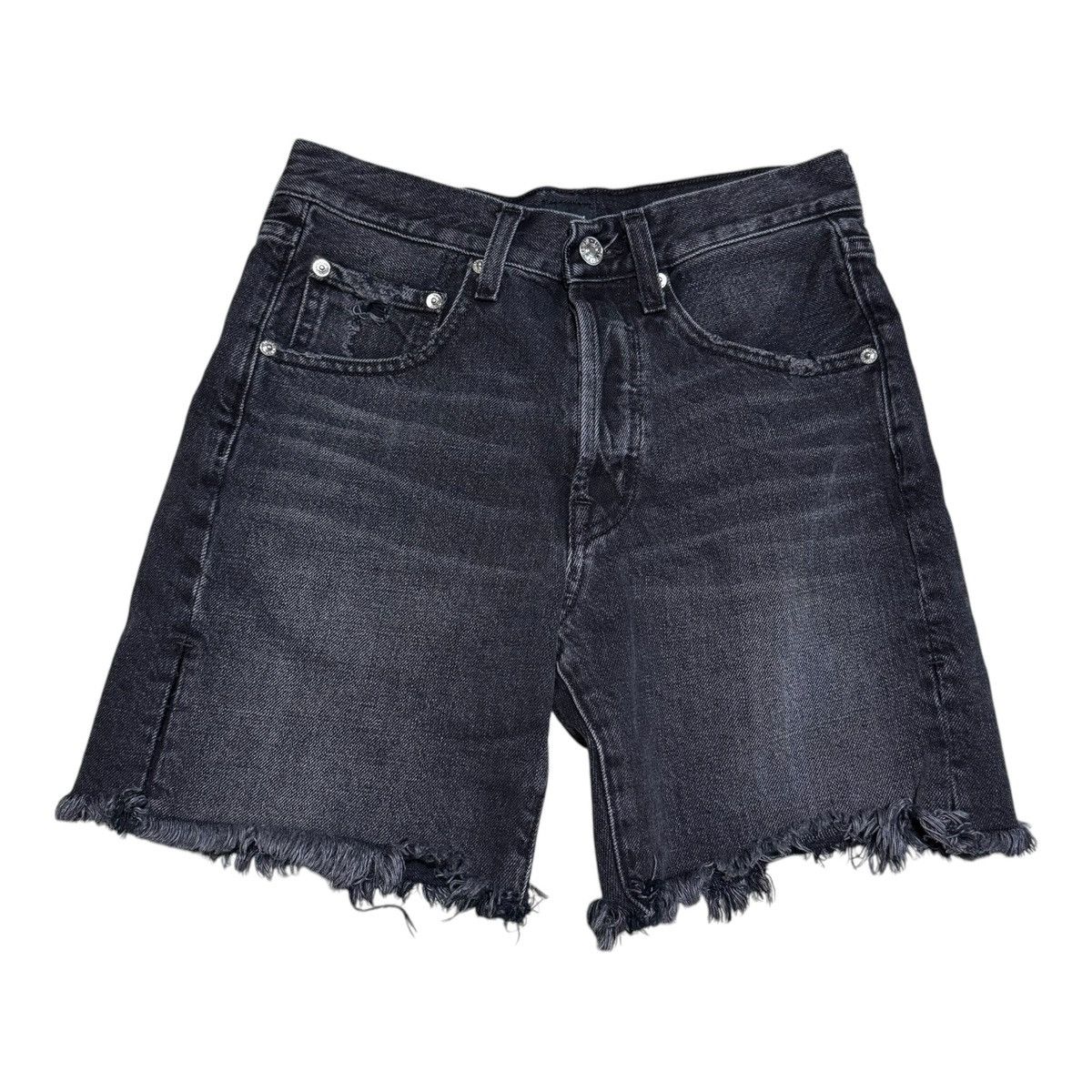 Edwin Edwin Cai Short Black 6” Inseam Cut Off Shorts Women’s 27” Size 27" / US 4 / IT 40 - 3 Thumbnail