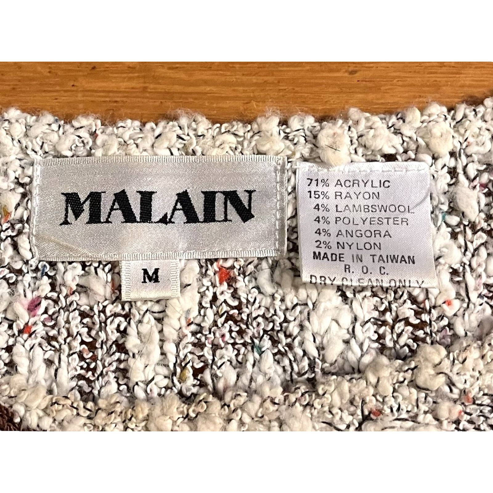 Vintage VINTAGE Malain Angora Lambswool Blend Sweater Women’s Medium Grey Brown 90s Size M / US 6-8 / IT 42-44 - 4 Thumbnail