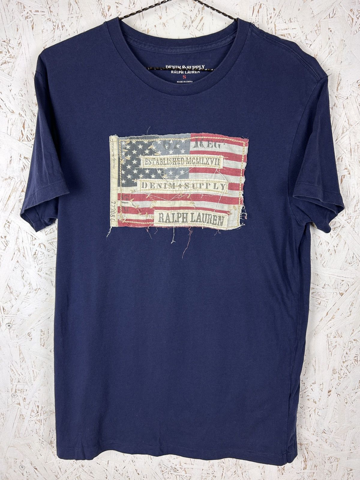 Vintage Ralph Lauren embroidered American flag tee 💐