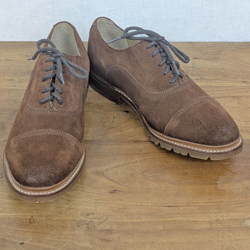 Frye Men's EUC FRYE Lug Sole Suede Captoe Oxford Shoes 10.5D Size US 10.5 / EU 43-44 - 1 Thumbnail