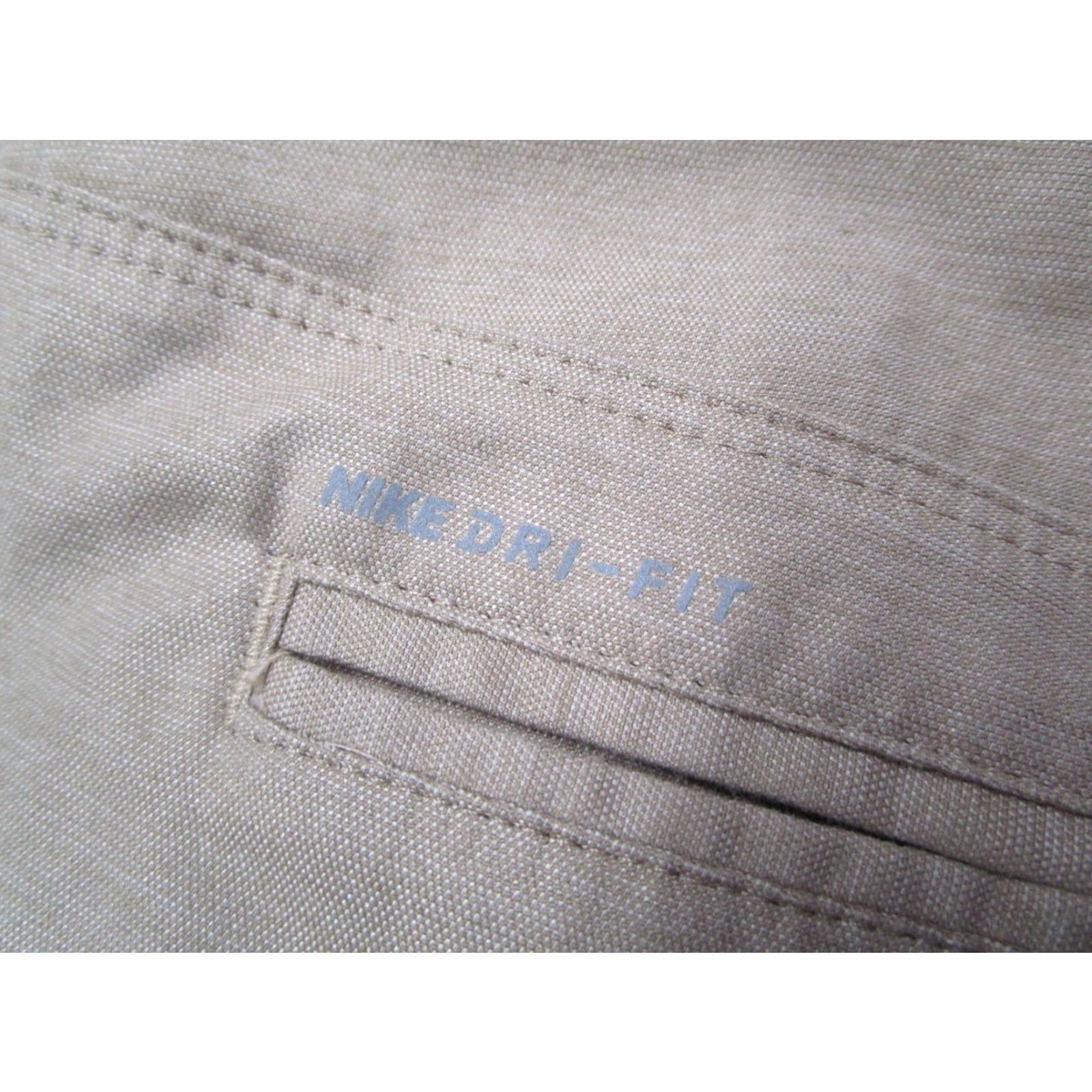 Hurley Hurley Nike Dri-Fit Shorts Mens 32 Beige Flat Front Hybrid 10" Beach Golf Surfing Skater California - Mens Size US 32 / EU 48 - 3 Thumbnail
