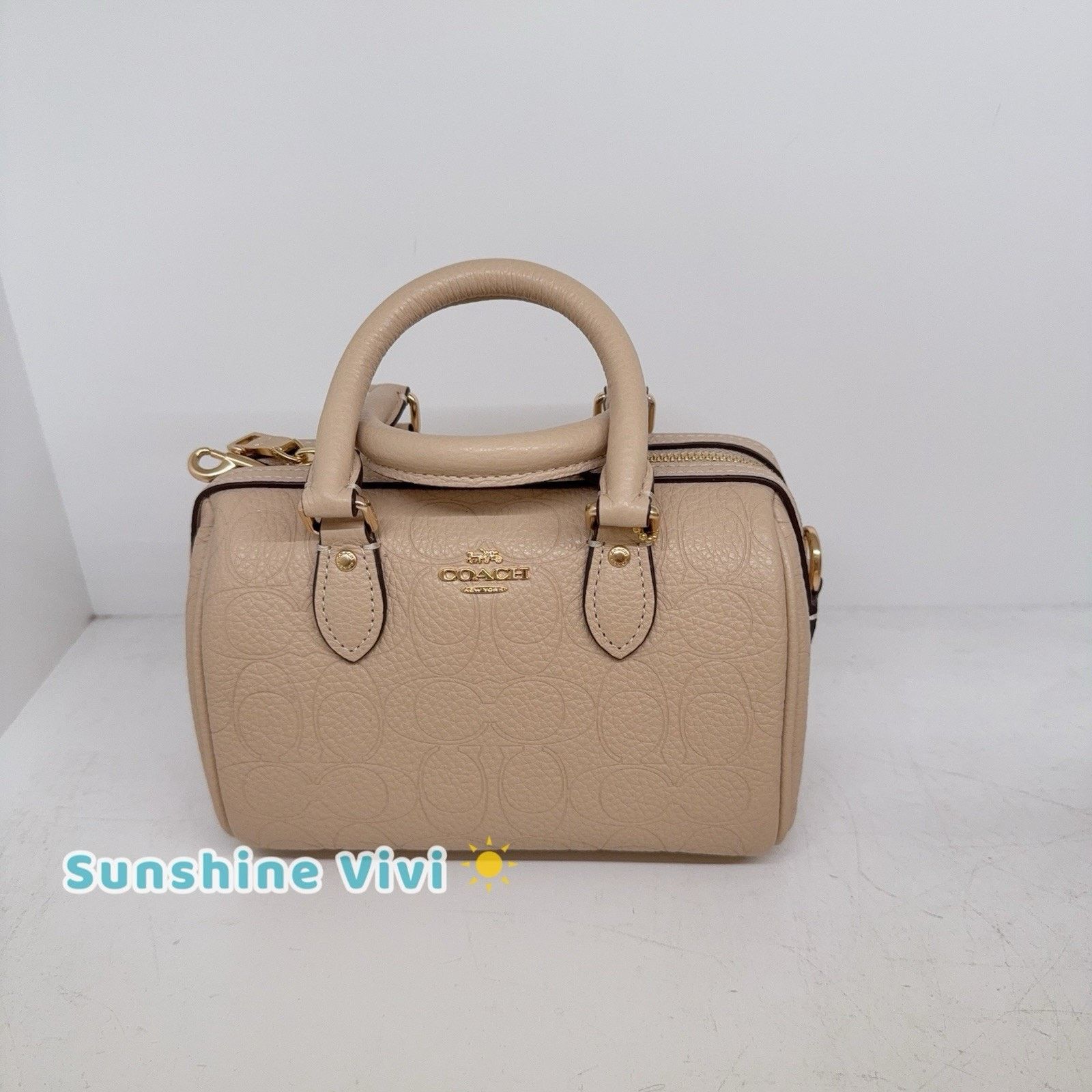 Coach NWT Coach Mini Rowan Crossbody Bag CCF28 pebbled leather Oat Size ONE SIZE - 5 Thumbnail