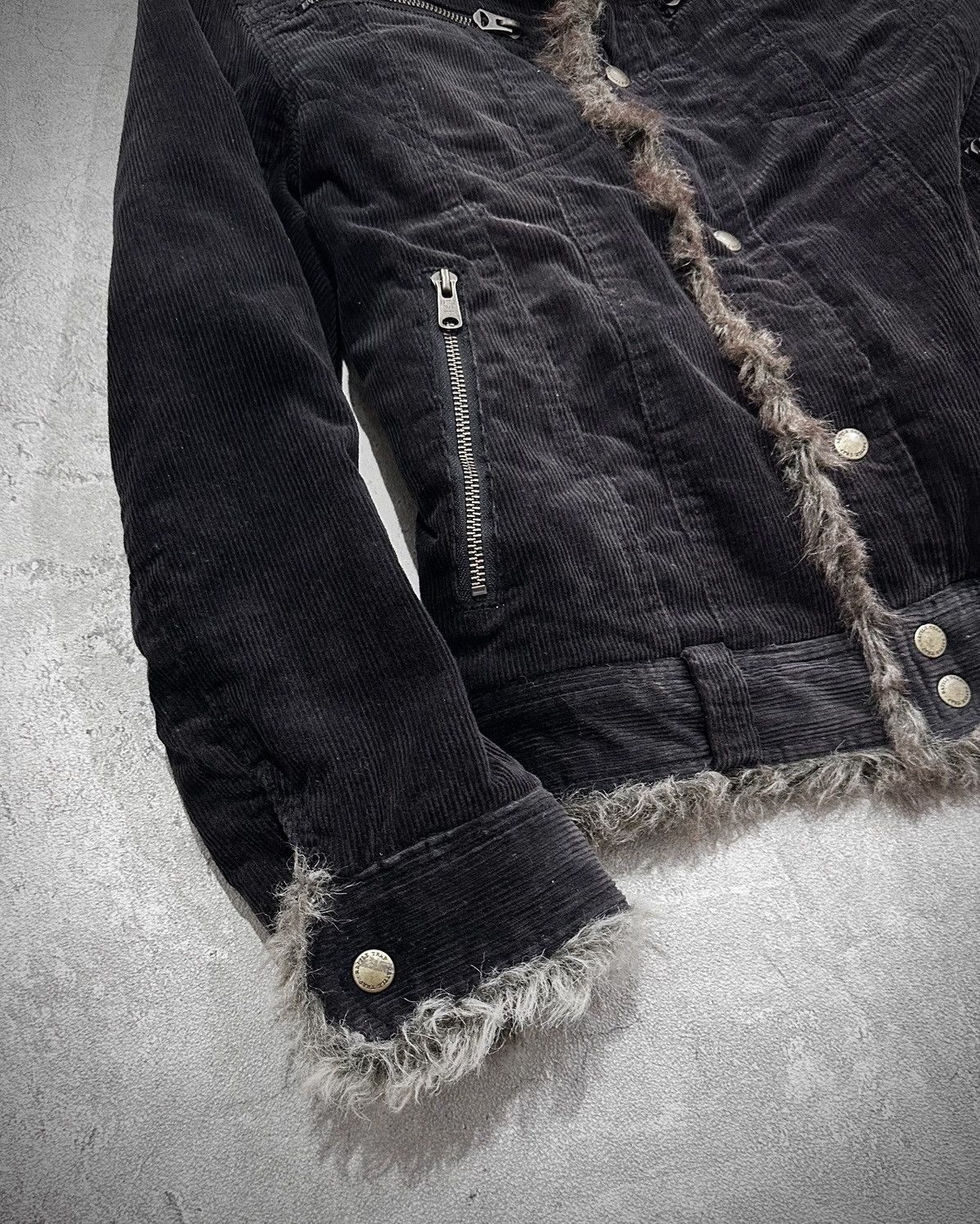 Japanese Brand Vkei Rattle Trap Sun Fade Fur Corduroy Jacket Kmrii Style Size US M / EU 48-50 / 2 - 4 Thumbnail
