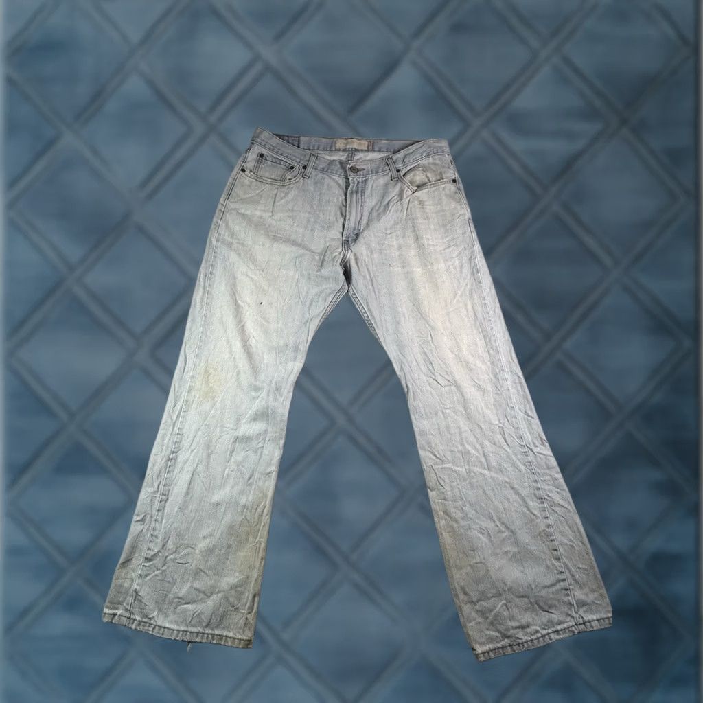 Levi's VINTAGE Levi's 527 Jeans Mens 36x30 Light Wash Bootcut Distressed Stained 5-Pocket Denim Blue Cotton Regular Modern Cowboy Western Mens Size US 36 / EU 52 - 1 Thumbnail