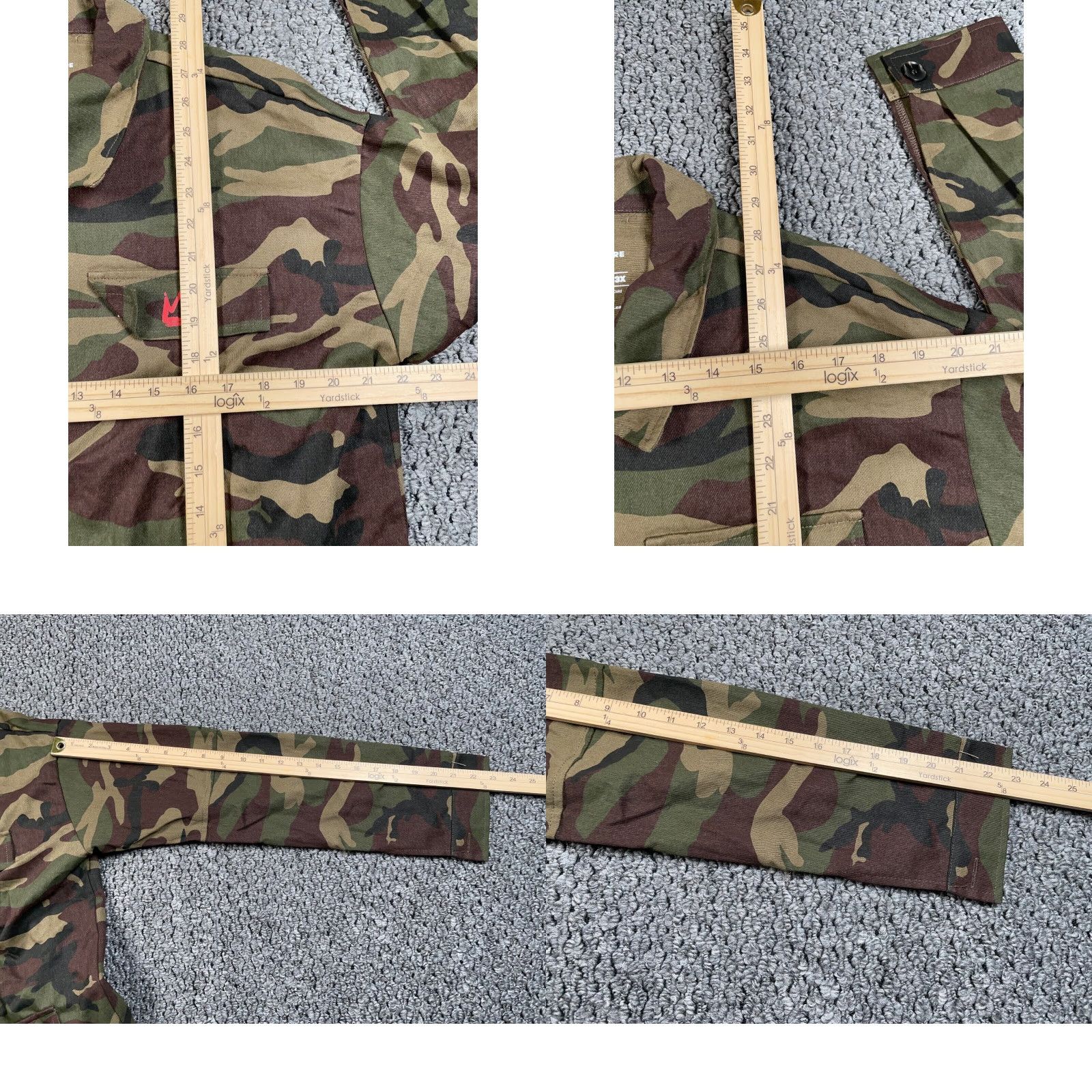 Vintage Love God Camouflage Shirt Jacket Women's XL Green Camo Lightweight Streetwear Size XL / US 12-14 / IT 48-50 - 8 Thumbnail