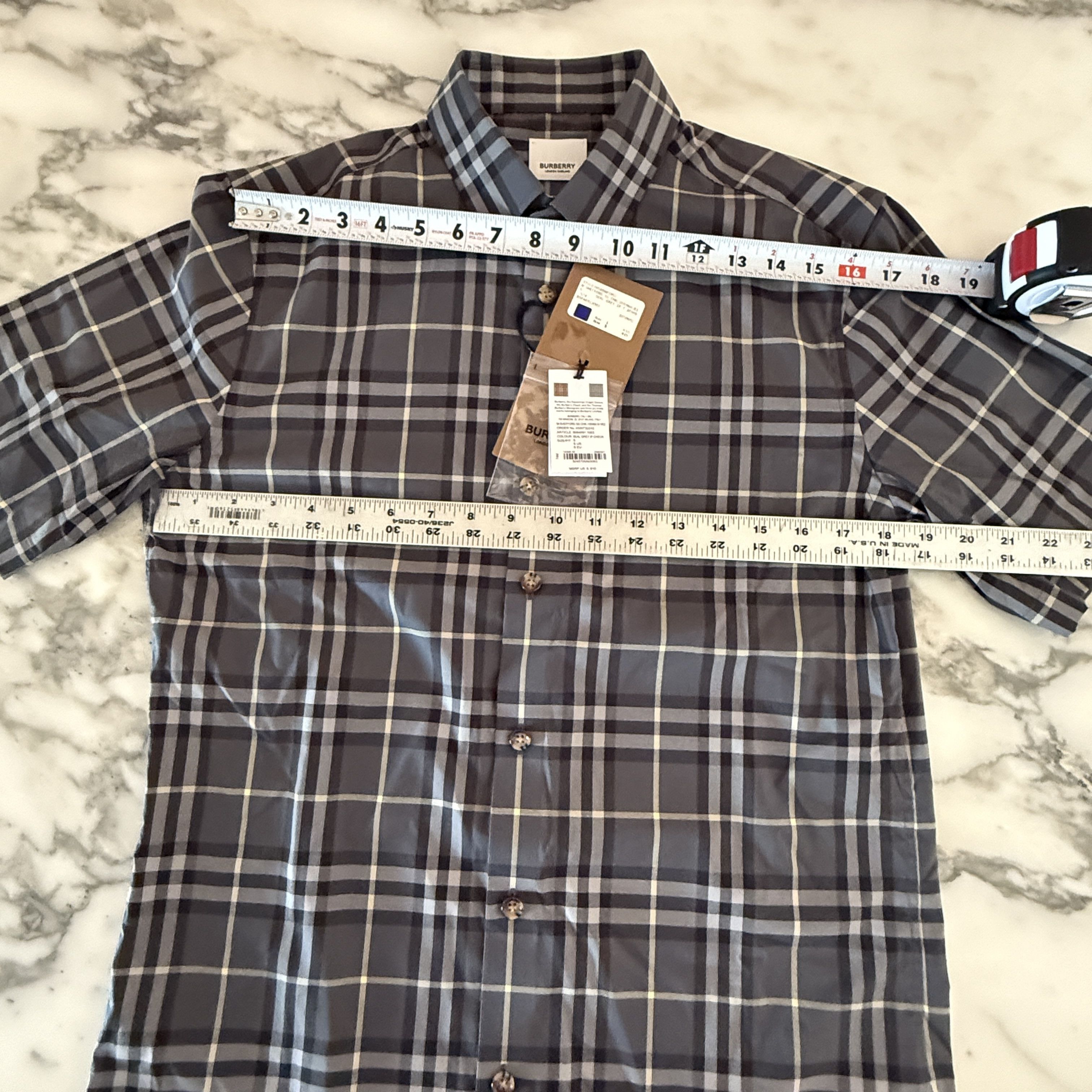 Burberry Burberry SHEFFORD Check Short Sleeve Shirt 8084691, small Size US S / EU 44-46 / 1 - 7 Thumbnail
