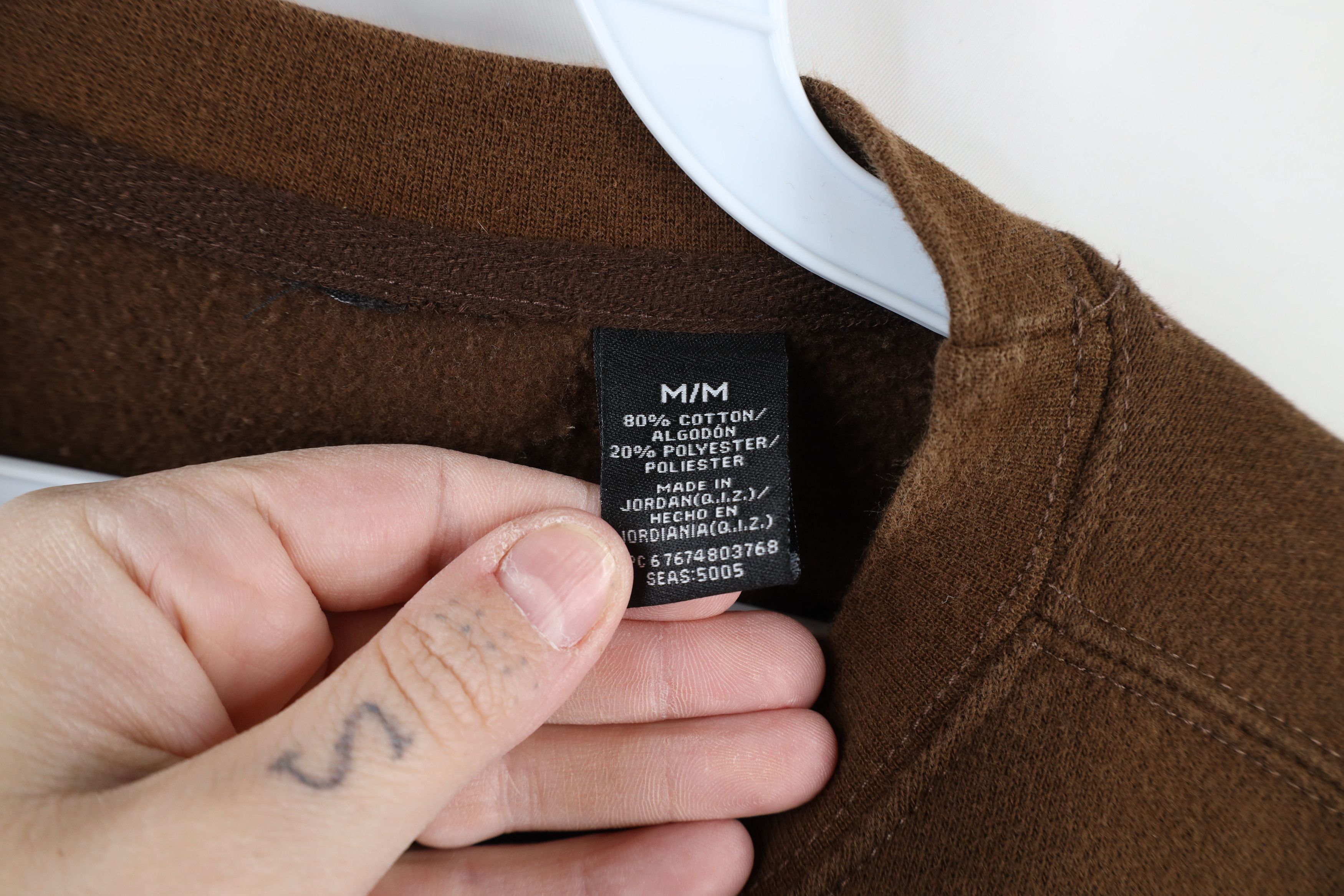 Vintage Vintage 90s Streetwear Faded Blank Crewneck Sweatshirt Brown Size US M / EU 48-50 / 2 - 4 Thumbnail