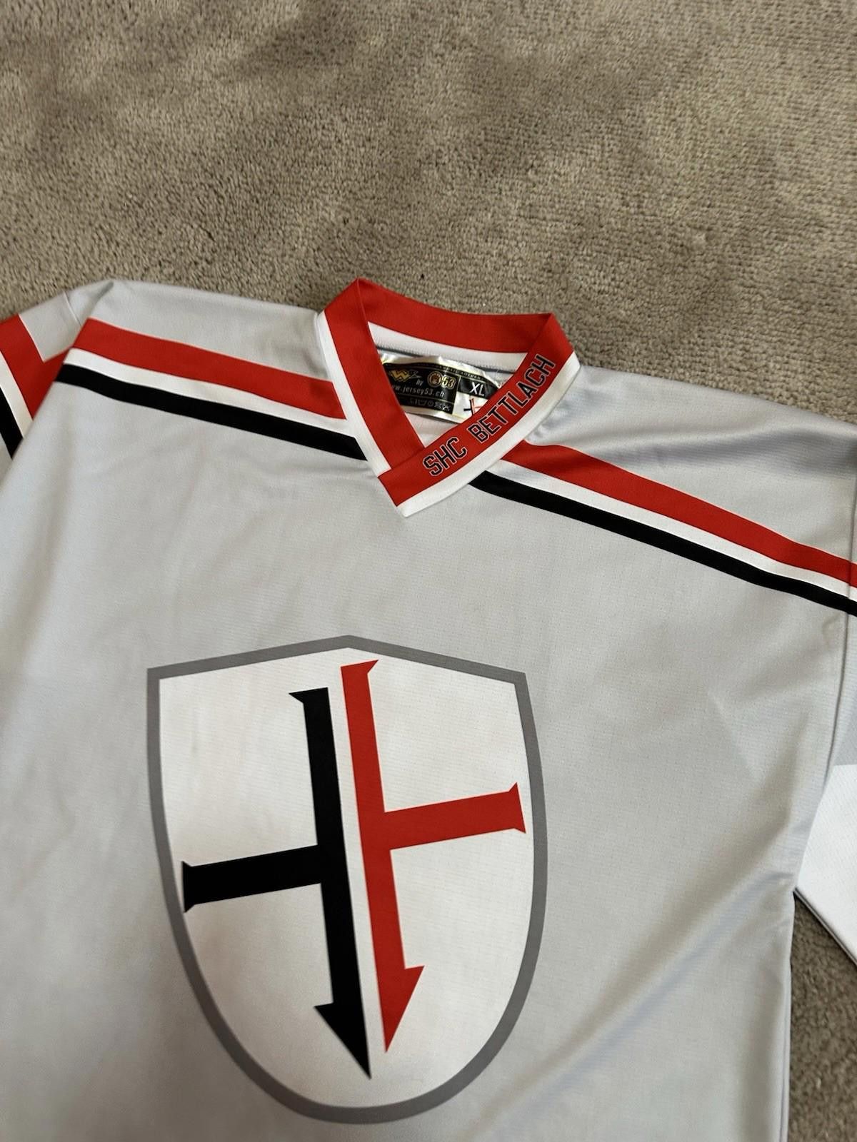 Designer Hockey Jersey 53 SHC Bettlach Trikot Shirt #71 WEIBEL Jersey Size US XL / EU 56 / 4 - 5 Thumbnail
