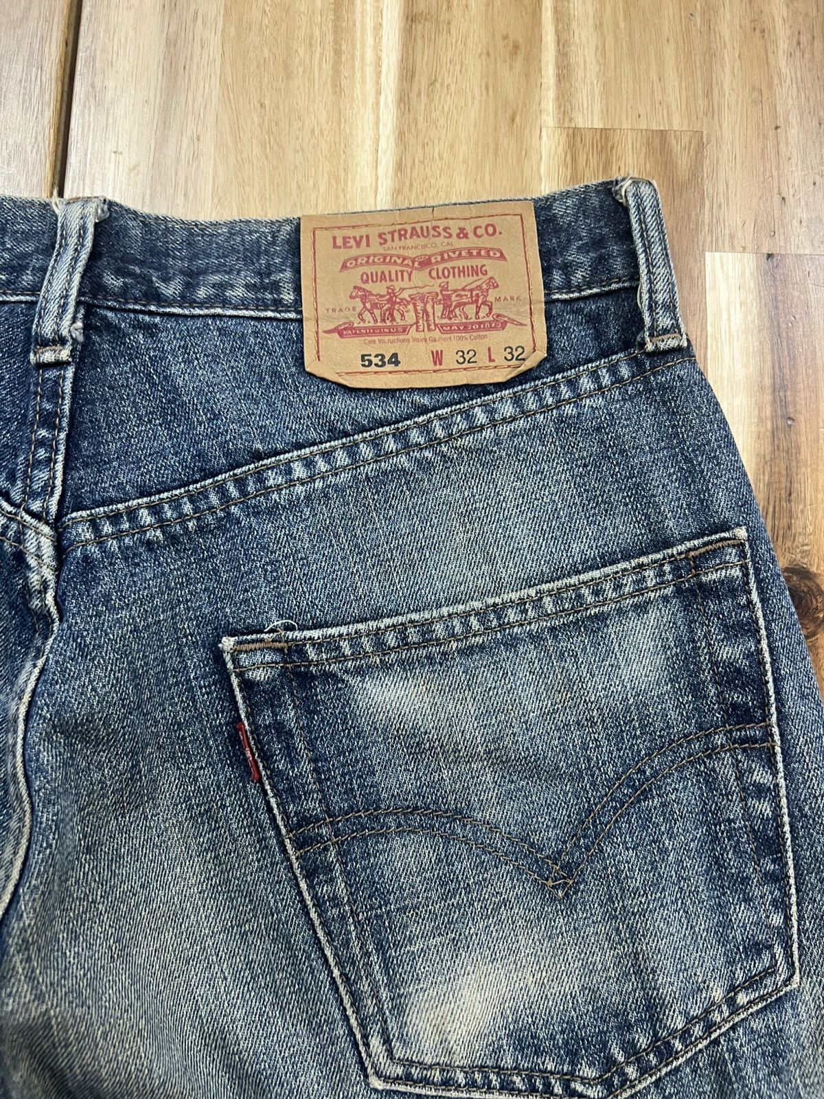 Levi's Vintage 90’s Levis 534 Custom Denim Jeans Size US 32 / EU 48 - 7 Thumbnail