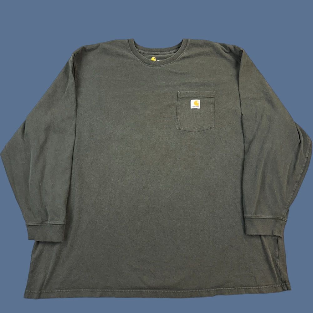 Carhartt Carhartt Mens 4XL Peat Original Fit Long Sleeve Heavyweight Pocket Tee Shirt (Crew Neck) Size US XXL / EU 58 / 5 - 1 Thumbnail