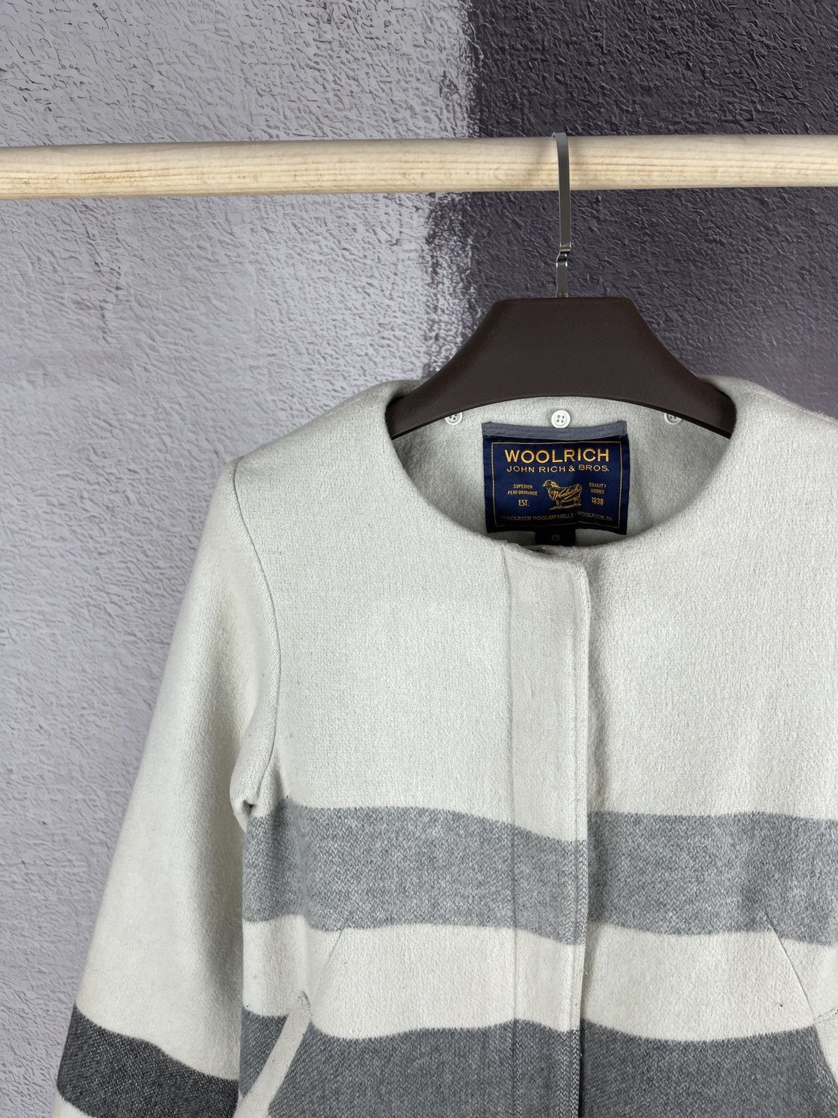 Woolrich Woolen Mills Woolrich Archive pattern Woolen Mills striped coat jacket Size XS / US 0-2 / IT 36-38 - 3 Thumbnail