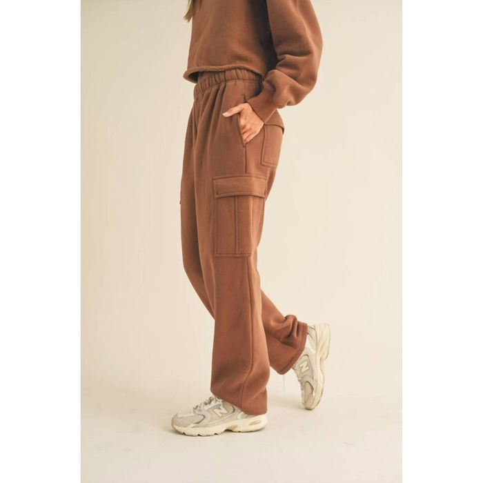 Designer MIOU MUSE Teagan Cargo Sweatpant In Chestnut | Grailed