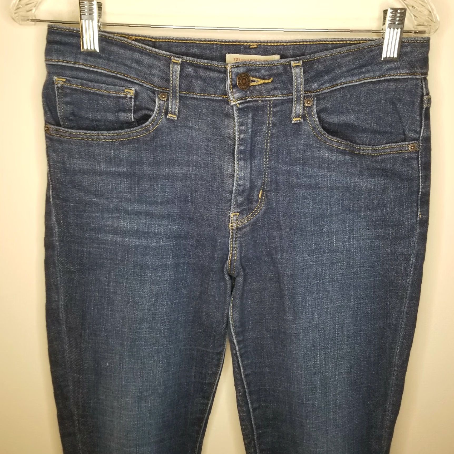 Levi's LEVI'S 721 Jeans Skinny High Rise Womens Jeans 28 32 Blue Women Size 28" / US 6 / IT 42 - 2 Thumbnail