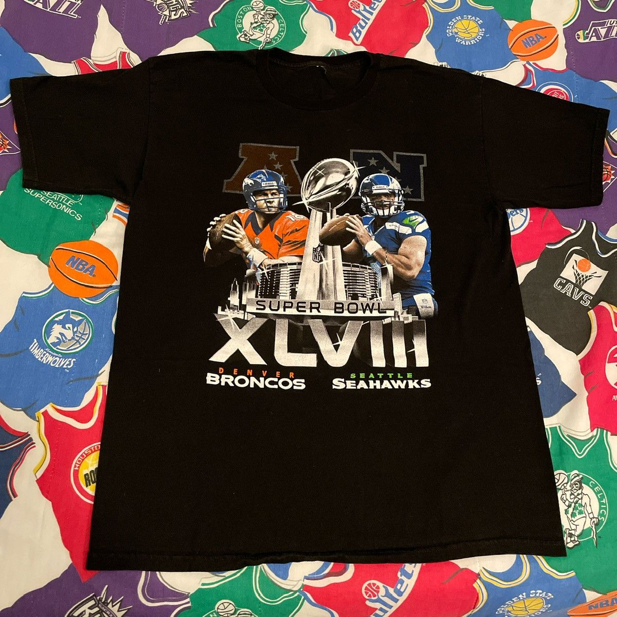 NFL × Vintage Modern NFL Denver Broncos vs Seattle Seahawks Super Bowl Tee Size US L / EU 52-54 / 3 - 1 Thumbnail