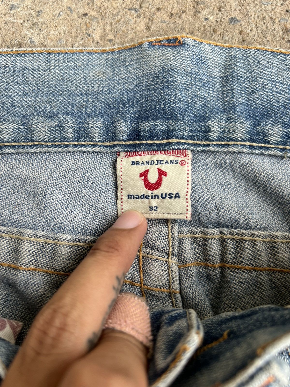 True Religion FLARED* VINTAGE TRUE RELIGION JEANS Size US 34 / EU 50 - 6 Thumbnail