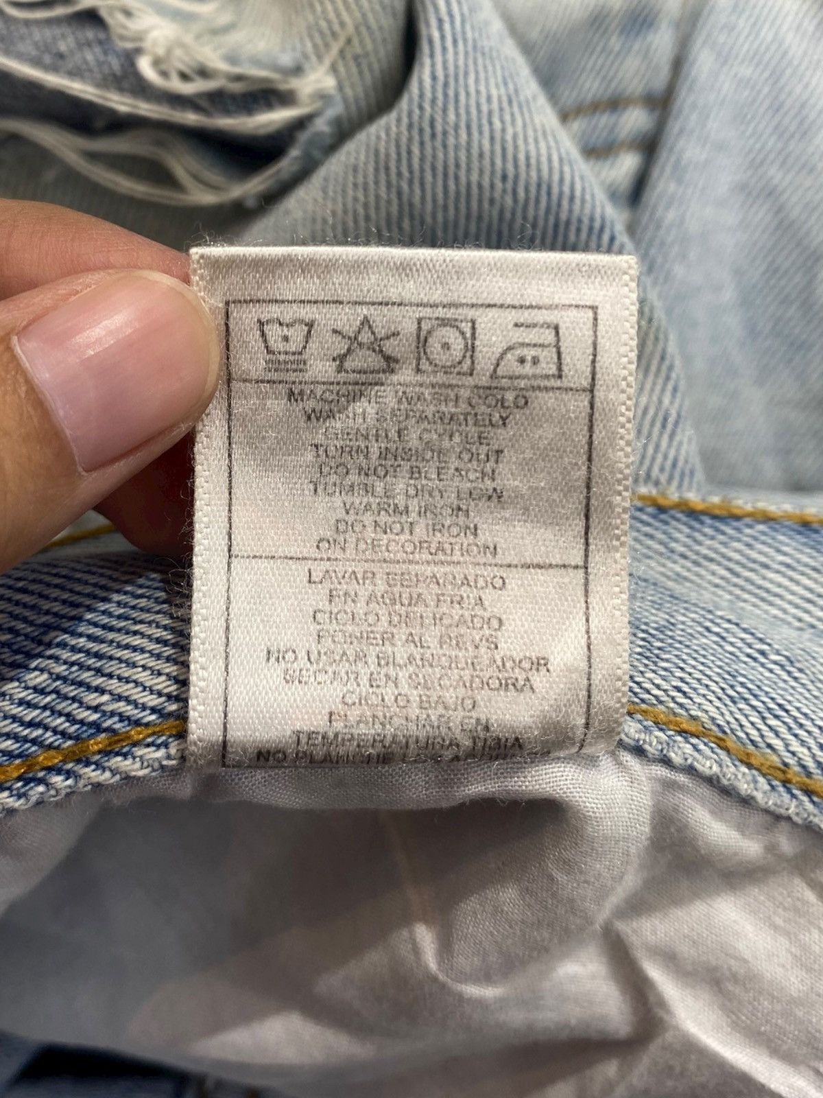 Japanese Brand Japanese Brand Light Wash Style Distressed Patch Work Jeans Size US 30 / EU 46 - 12 Thumbnail