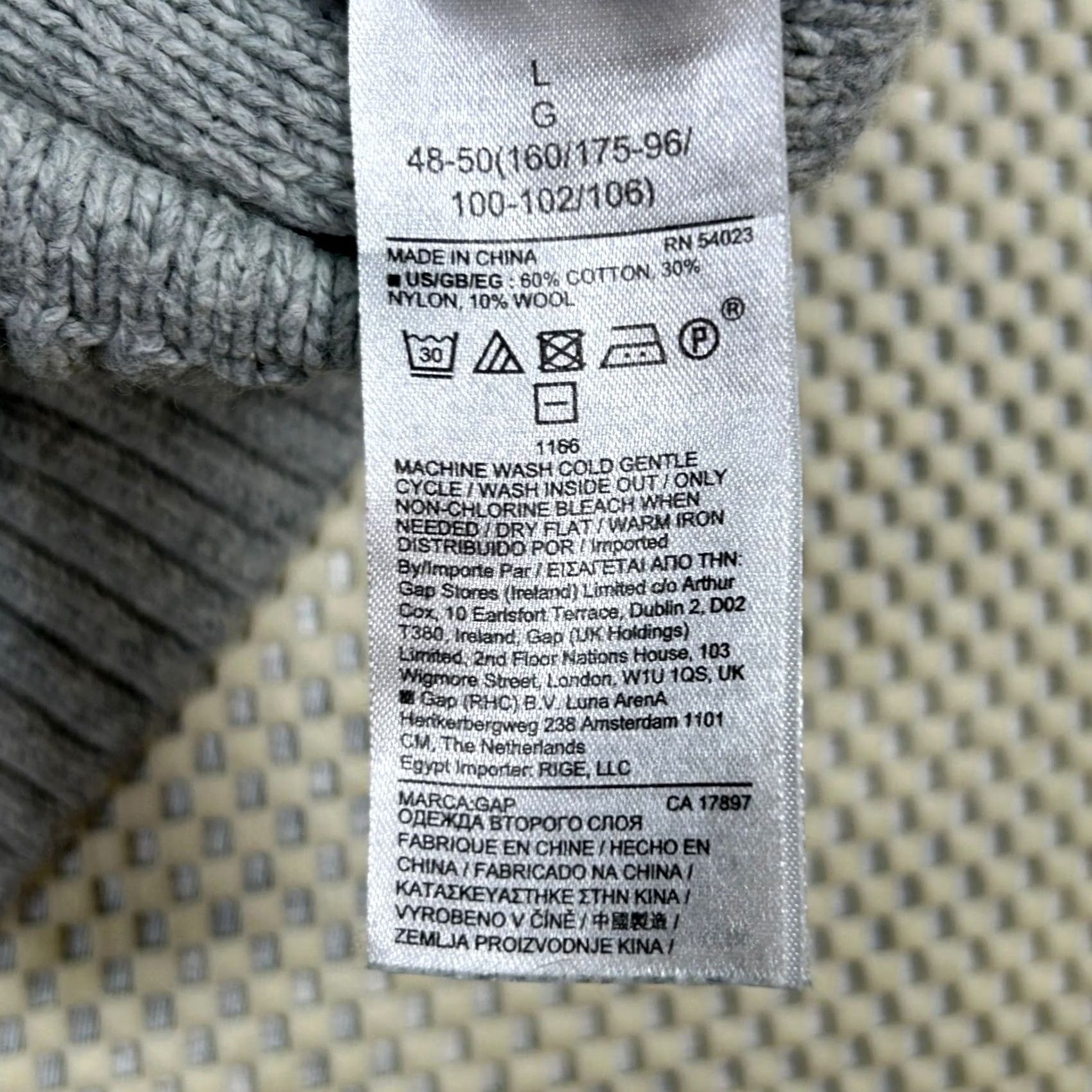 Gap GAP Cable Knit Mock Neck Sweater Pullover Gray Cotton Blend Womens Large Size L / US 10 / IT 46 - 6 Thumbnail