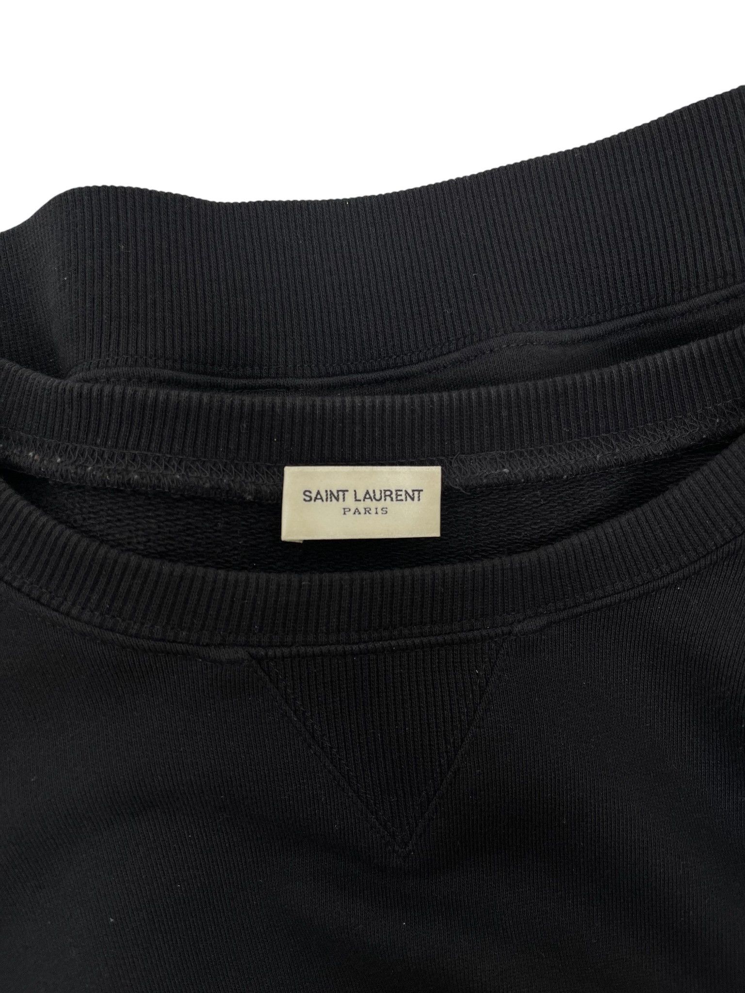 Saint Laurent Paris by Hedi Slimane F/W 2015 Black Zipped Crewneck Hoodie Size US L / EU 52-54 / 3 - 8 Thumbnail