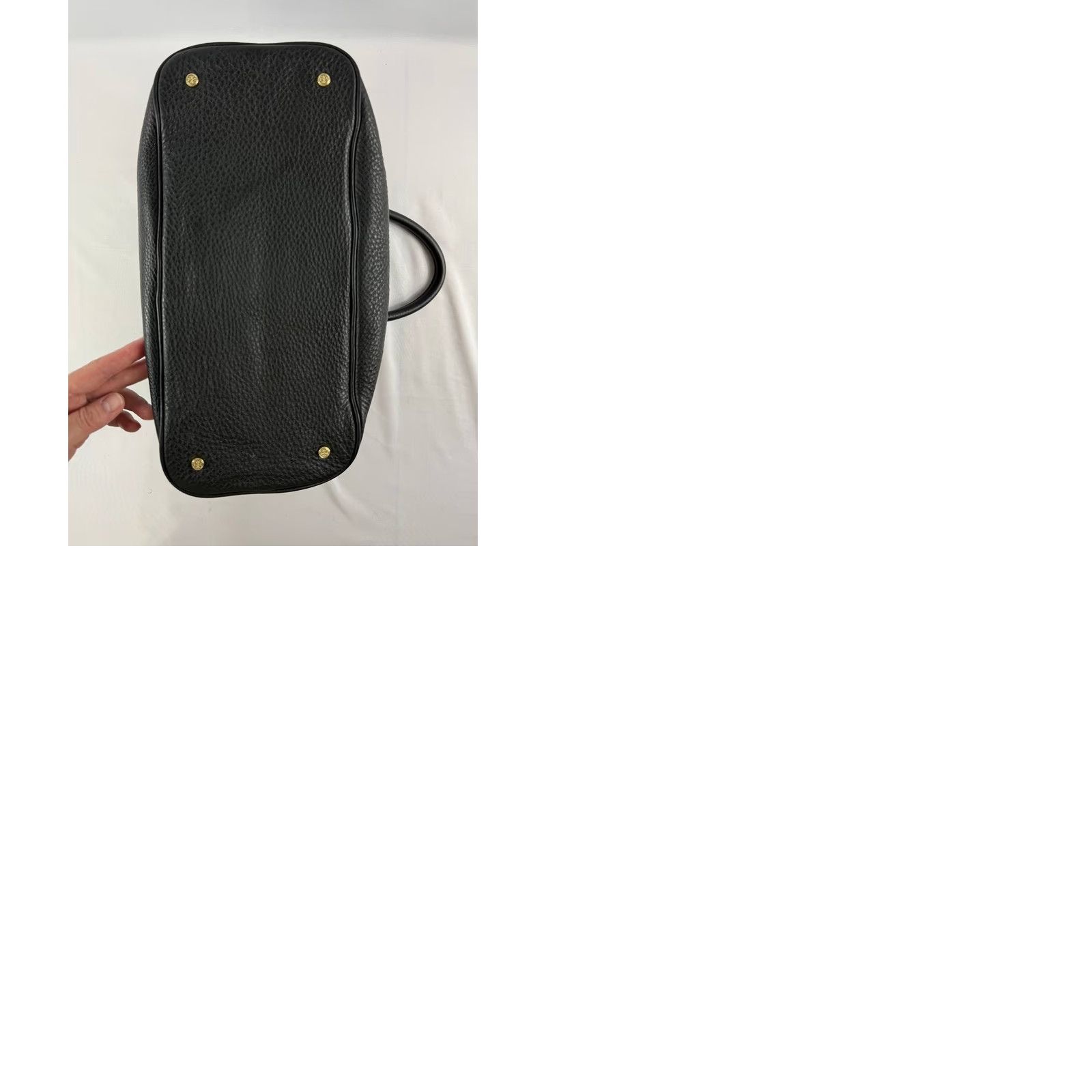 Tory Burch Tory Burch Tote Black Pebbled Leather Satchel Bag Gold Hardware Zip Women Size ONE SIZE - 11 Thumbnail
