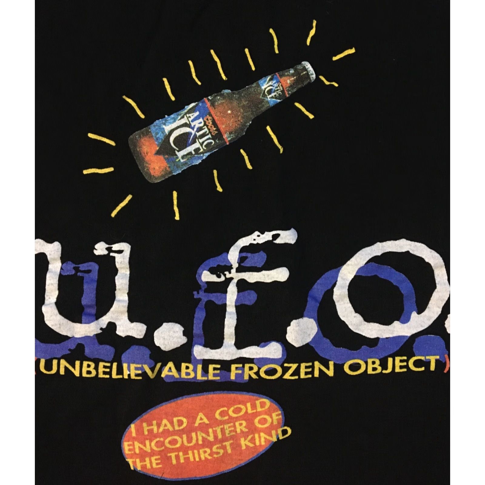 Vintage VINTAGE 90s Coors Light UFO Promo Shirt XL Black Funny Beer Humor Space Bar Biker 80s 90s Graphic Tee Mens XL Shirt Size US XL / EU 56 / 4 - 2 Thumbnail