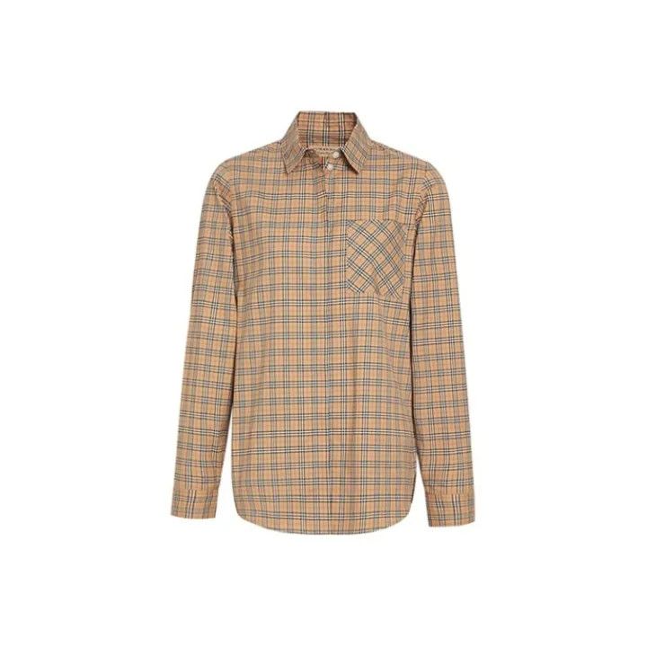 Burberry Burberry Classic Checked Long Sleeve Shirt 0079 Size S / US 4 / IT 40 - 1 Thumbnail