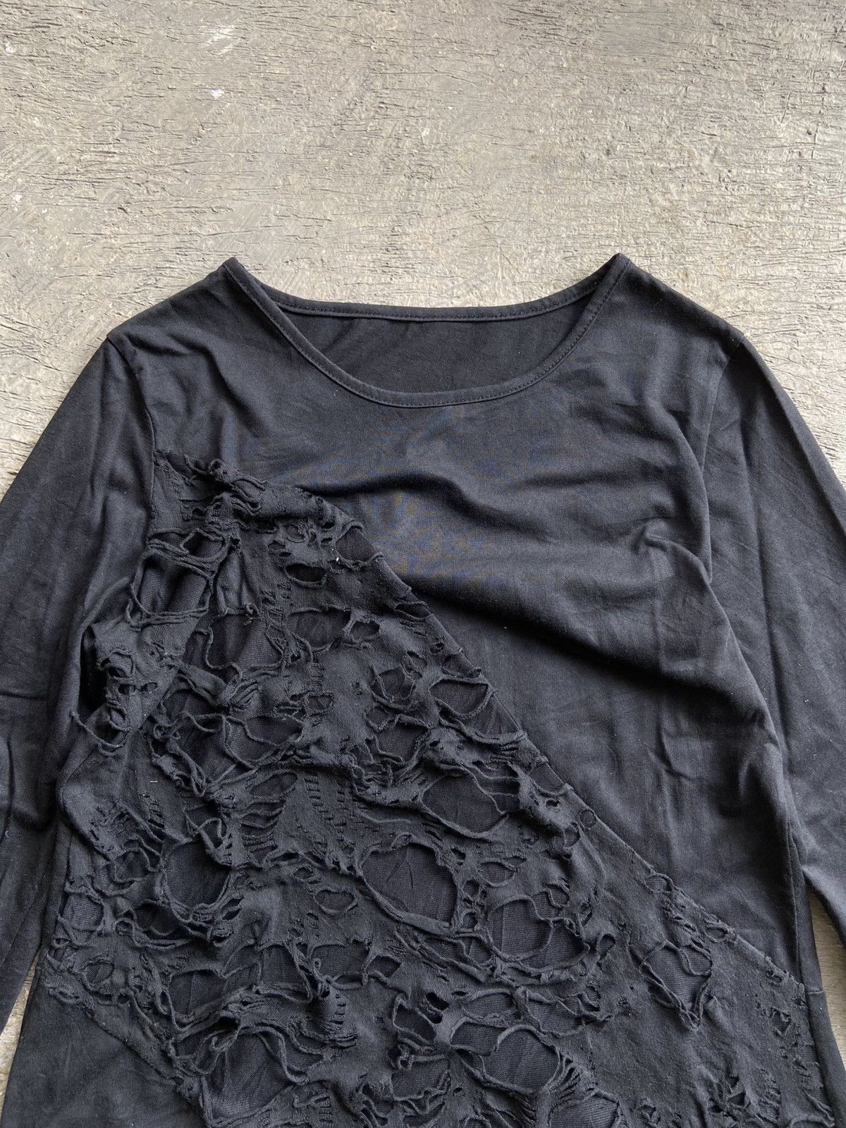 KMRii 2000s KMRii Style - Destressed Vkei Style Long Sleeve Tee Size L / US 10 / IT 46 - 3 Thumbnail