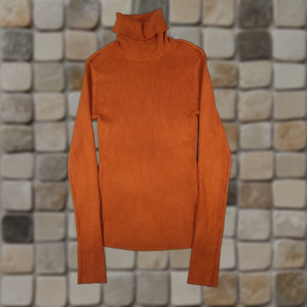Abercrombie & Fitch Abercrombie & Fitch Sweater Womens Small Brown Knit Turtleneck Pullover Knit Viscose Casual Workwear 90s? Size S / US 4 / IT 40 - 1 Thumbnail