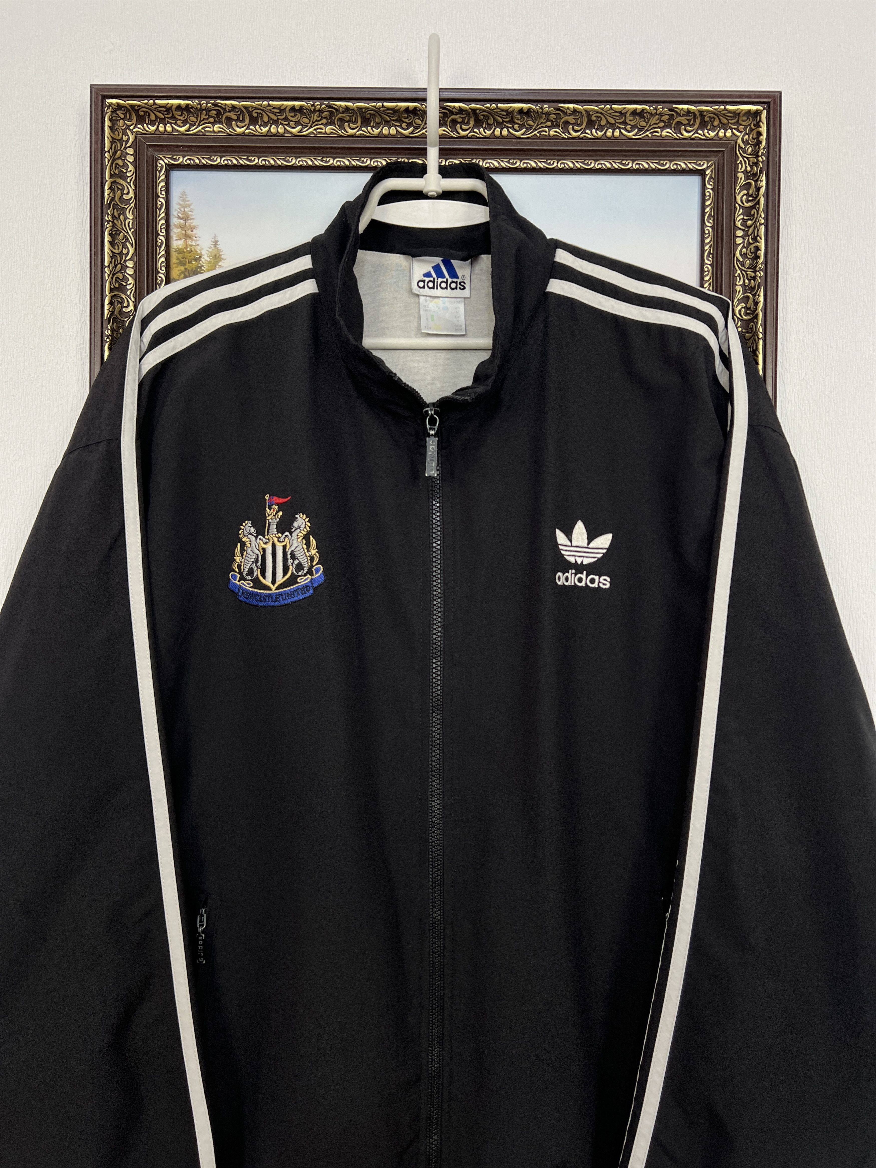 Adidas Vintage 90's Adidas Newcastle United Football Jacket Soccer Size US M / EU 48-50 / 2 - 2 Thumbnail
