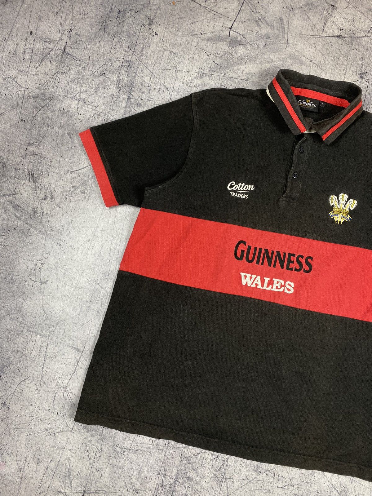 Cotton Traders × Vintage Vintage Cotton Guinness Traders Wales Union Rugby Jersey Size US L / EU 52-54 / 3 - 4 Thumbnail