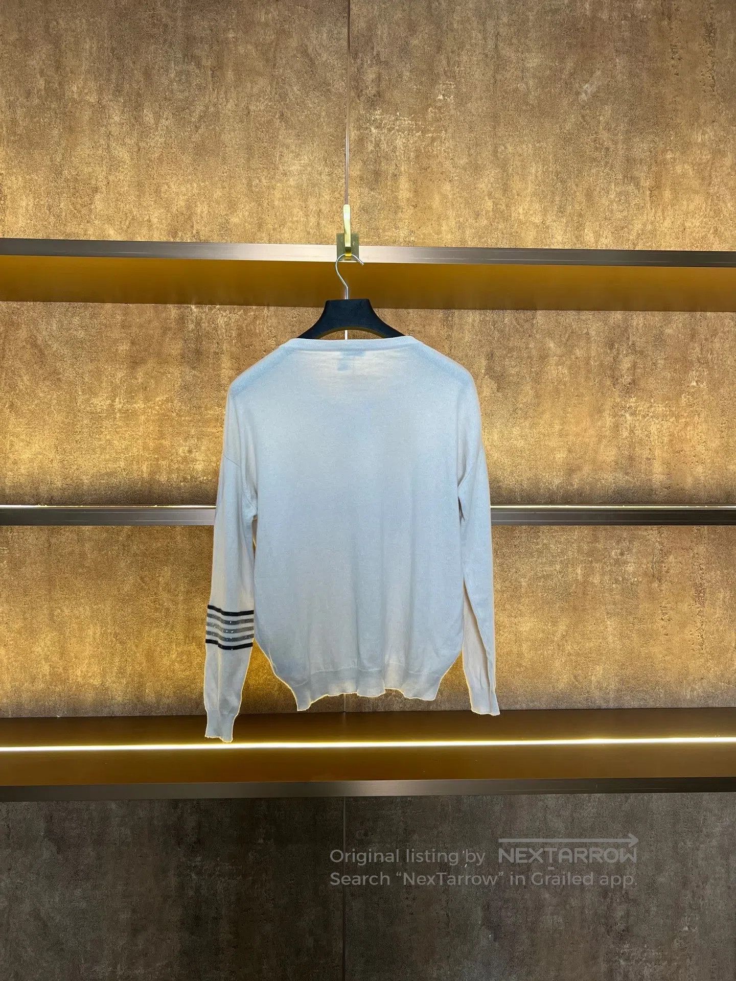 Brunello Cucinelli Brunello Cucinelli V-Neck Beaded Sleeve Cashmere Sweater| Size XS / US 0-2 / IT 36-38 - 2 Thumbnail