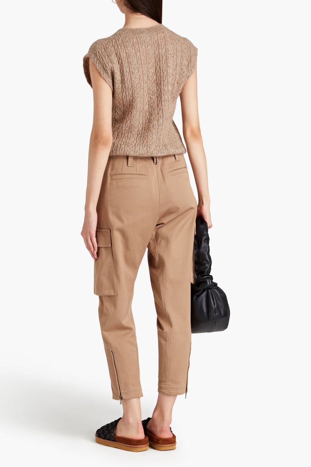 Brunello Cucinelli o1y0825 Short Sleeves Sweater in Camel Size M / US 6-8 / IT 42-44 - 3 Thumbnail