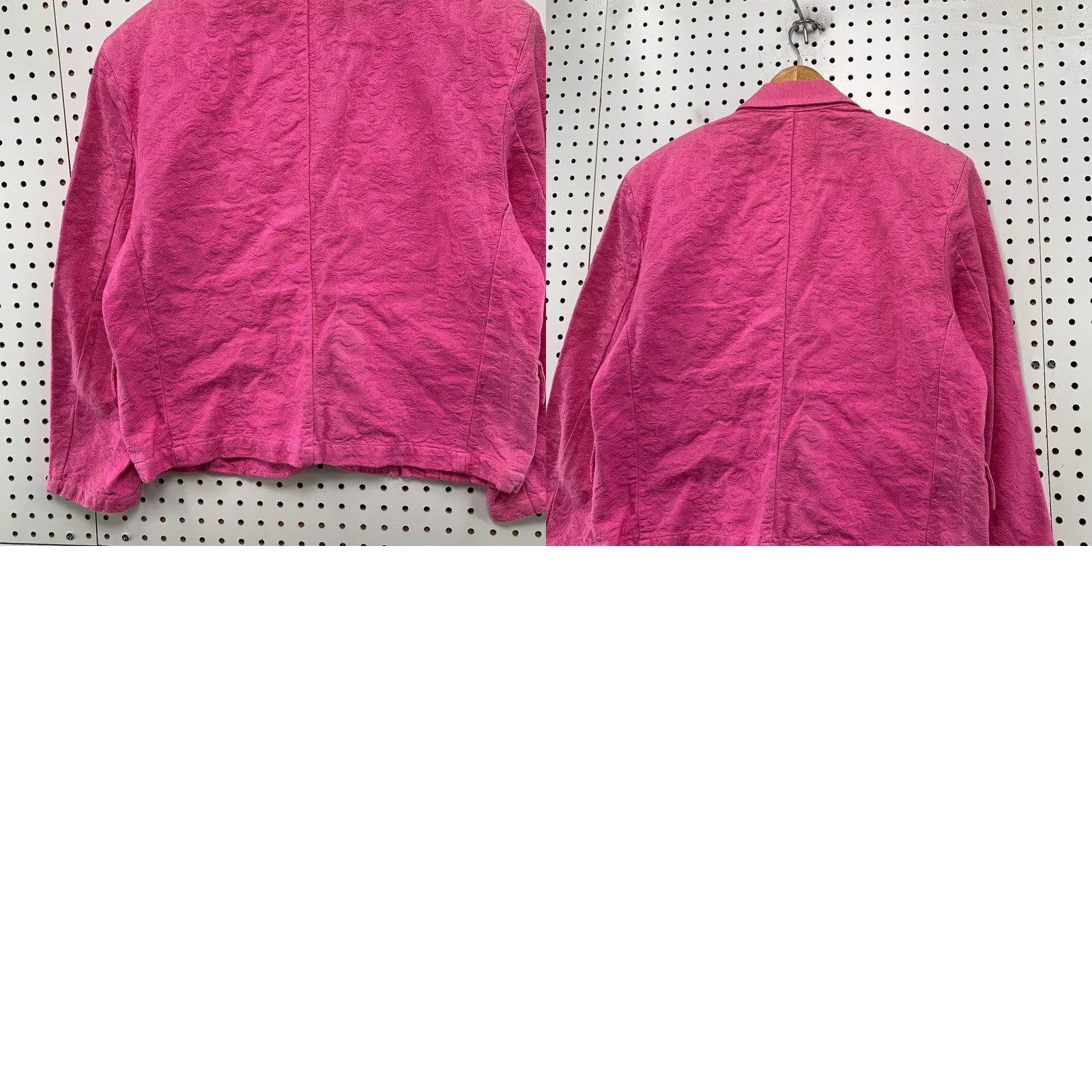Guess VINTAGE Guess Blazer Womens M Pink Floral 90s Cotton Textured Glam 90s Mens Womens Size M / US 6-8 / IT 42-44 - 11 Thumbnail
