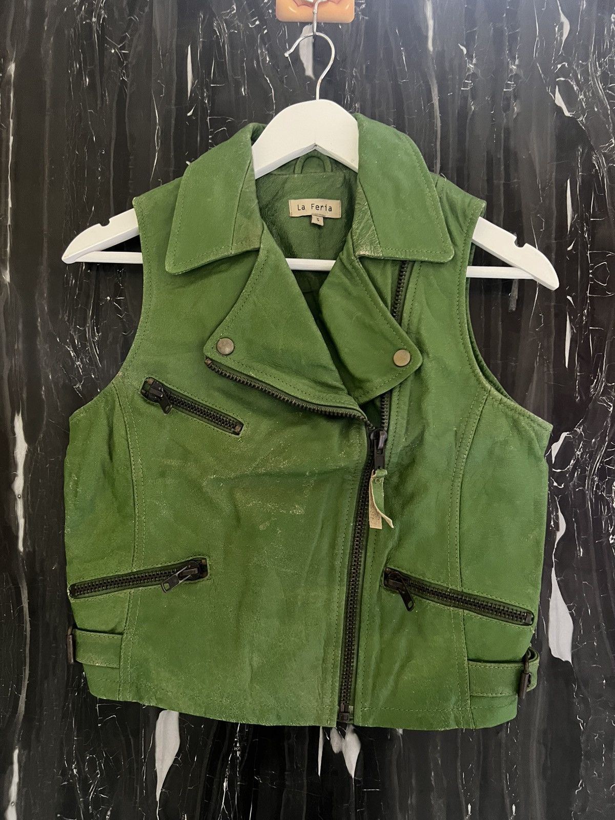 Vintage LA FERIA LEATHER VEST Size US S / EU 44-46 / 1 - 1 Thumbnail